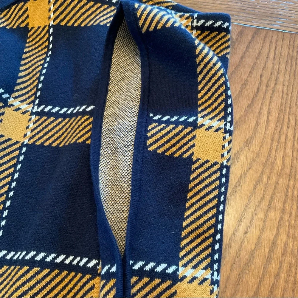 Jones New York Signature Preppy Plaid Poncho, Women’s Sz S - Picture 5 of 9